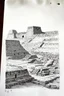 Placeholder: ancient city babylon in its prime charcol sketch on white paper