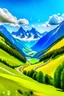 Placeholder: alps valley summer