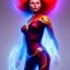 Placeholder: Dark Phoenix, X-Men , Jean Gray. hyperfantastic,hyperscifi,unreal engine.best colours,deep purple . fire theme .blue neon smoke.cinamatic,full cinematic lights.beautiful body details,beautiful face details,8k,