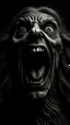 Placeholder: The wolf man Howling in giger style