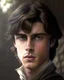 Placeholder: young noble swordman short brown hair photorealistic