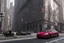 Placeholder: A Tesla 'Model S' is parked, on 'Wall Street', in New York. (CINEMATIC, WIDE ANGLE LENS, PHOTO REAL)