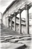 Placeholder: A charcoal drawing of Plovdiv ancient theater