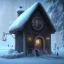 Placeholder: sad, miserable dog chained to post outside of house, shadowy robed figure standing nearby, family home, dog, winter, 8k resolution, high-quality, fine-detail, iridescent, intricate, digital art, detailed matte, volumetric lighting, illustration, 3D octane render, brian froud, howard lyon, selina french, anna dittmann, annie stokes, lisa parker, greg rutowski,