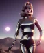 Placeholder: Ultra Realistic retro sci-fi image from 1960, spaceship, sweet young Jane Fonda, dress with tight latex suit, Retro sci-fi weapon, soft color, highly detailed, unreal engine 5, ray tracing, RTX, lumen lighting, ultra detail, volumetric lighting, 3d, finely drawn, high definition, high resolution.