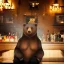 Placeholder: Bear smoking in a bar