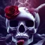 Placeholder: Cracked Skull and red rose, marble texture, dark, fantasy art, shallow depth of field, macro lens, unreal engine 5, ultra detailed,8k, HDR, hyperphotorealistic, bone, set in fire