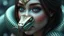 Placeholder: Aquatic Fairy female snake ,octane render, 8k, high detail, android, portrait, metallic