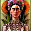 Placeholder: A beautiful portrait of Frida Kahlo by alphonse mucha, japanese tatoos, 4k, high details