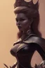 Placeholder: Brigitte Bardot as evil queen in black leather, leather, busty, cleavage, angry, stern look. character design by cory loftis, fenghua zhong, ryohei hase, ismail inceoglu and ruan jia. unreal engine 5, artistic lighting, highly detailed, photorealistic, fantasy.