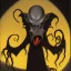 Placeholder: nosferatu vampire with five yellow eyes and tentacle beard and long arms and fingers