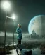 Placeholder: Ultra Realistic retro sci-fi 1960 scene, waist up view portrait, blonde woman, sweet young Marilyn Monroe face, perfect iris, tight latex coat, Strange planet background, Retro sci-fi style glass helmet, fog, rain, soft color, highly detailed, unreal engine 5, ray tracing, RTX, lumen lighting, ultra detail, volumetric lighting, 3d, finely drawn, high definition, high resolution.