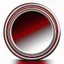 Placeholder: round silver frame with red