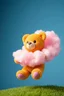 Placeholder: A plastic pink cloud floating in the teddy bear