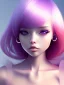 Placeholder: kawaii girl, purple hair, cute, semirealistic