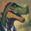 Placeholder: Dinosaur, T-rex, Comic style, portrait