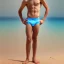 Placeholder: beautiful 12 year old arabic boy with curly hair and light blue eyes speedos