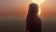 Placeholder: A Palestinian girls have wings wearing an palestinian dress in gaza during sunset in winter.