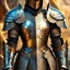 Placeholder: Closeup of an old, lightweight Mithril-Armor on an armor stand. No detailed background.Magical. Epic. Dramatic, highly detailed, digital painting, masterpiece
