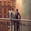 Placeholder: a man and a woman screaming at each other on a balcony, downtown new york, dramatic, dramatic lighting, volumetric lighting, hyperrealism, 8k, high quality, photorealistic, lot of details