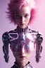 Placeholder: cyborg, pink hair,seven , perfekt, real, dream