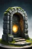 Placeholder: tabletop role-playing miniature of a Stonehenge style magic portal. concept art hyperrealism