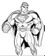 Placeholder: superman with Wepon coloring page