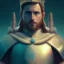 Placeholder: Portrait of KING ARTHUR with crown and mid-12th century armor.extremely detailed face,crystal clear Big eyes,perfectly centered image,intricate detail.Diseney style, korra character style.and Kilian Eng art color