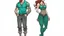 Placeholder: female As for his body, his height is average. Her body is muscular. His hands are powerful. She has no apparent scars. She has a tattoo of a mermaid. She has a large chain around her neck. Her clothes are worn, but in good condition.