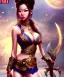 Placeholder: asian milf, warrior princess, sunshine, sexy pose, necklace, fantasy art