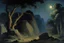 Placeholder: Night, trees, mountains, rocks, friedrich eckenfelder and rodolphe wytsman impressionism paintings