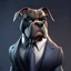 Placeholder: Illustrative sketch of a Pixar 3D image of an angry humanoid dog, suit and tie, ultra quality, 8k