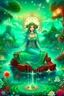 Placeholder: The beautiful goddess of healing and well-being stands on a land of pure water embellished with emeralds. And glass rose trees. And a name. Colored with stars and planets