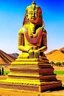 Placeholder: in the valley ok the kings in egypt a huge statue of bitcoin