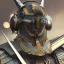 Placeholder: beautiful transparent smooth realistic japan robot samurai with cat face, extremely sharp detail, finely tuned detail, ultra high definition, 8k, unreal engine 5, ultra sharp focus, accurate wings, in fly mode