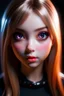 Placeholder: realistic portrait of an anime waifu doll, light eye color, and youthful looking silicone skin