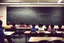 Placeholder: class of children's students, view from the back of the class, looking at the blackboard, students sitting at their desk and a student writing on the blackboard, real photography, reality, photojournalism