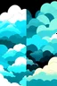 Placeholder: Choose two contrasting colors. Design a sky with clouds using vector graphics that play with these two tones, creating depth, shadows, and highlights.