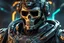 Placeholder: Ghost with skull mask and Body parts mechanism in 8k realistic cgi drawing style, call of duty them, close picture, neon, intricate details, highly detailed, high details, detailed portrait, masterpiece,ultra detailed, ultra quality