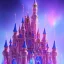 Placeholder: luminous pink, blue, sparkle castle