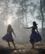 Placeholder: young beautifil witches dancing