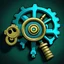 Placeholder: treble clef gear logo 2d