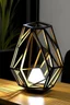 Placeholder: gaming table lamp inspired by buliding architecture modern stlye. geometric form