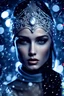 Placeholder: Amazing beautiful young woman portrait, winter, snow, sparkles, sparkling, diffuse_mystical lighting, bokeh, intricate, elegant, highly detailed, dramatic, filigree, lifelike, photorealistic, digital painting, realistic art, smooth, sharp focus, naturalism, photography by Helmut Newton, mystic fashion lighting, 3D, glowing