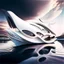 Placeholder: Futuristic Zaha Hadid style houseboat white ink art creamy glasses creative 8k