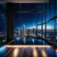 Placeholder: in luxury hall in top floor of skyscrapper in moder city at night sky, ,city scape at backgrownd