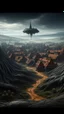 Placeholder: ,surrealism of the dark of a nightmare ten miles high and six foot deep, hyper photorealistic, hyper detailed dark art color, high resolution, fog, octane render, tilt shift, HDRI Environment, all pictures dark gray