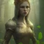 Placeholder: volumetric rootpunk environment and background, beautiful, holy and divine and elite very young european female cleric face portrait, detailed eyes, vines in light flowing hair, realistic shaded perfect face, fantasy, ambient occlusion, backlight, intricate complexity, fantasy character concept, realistic shaded volumetric lighting, 8k, colour-washed colors, colorful, art and illustration by sam curry