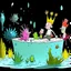Placeholder: fish tank filled with mythical anthropomorphic brine shrimp dressed as kings, by Allie Brosh, concept art