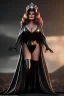 Placeholder: Raquel Welch as evil queen in black leather gown, angry, busty, curvey, cleavage, unreal 5, octane render, cinema4d, dynamic lighting, dramatic lighting, 4k, redshift render, highly detailed, hyper realistic